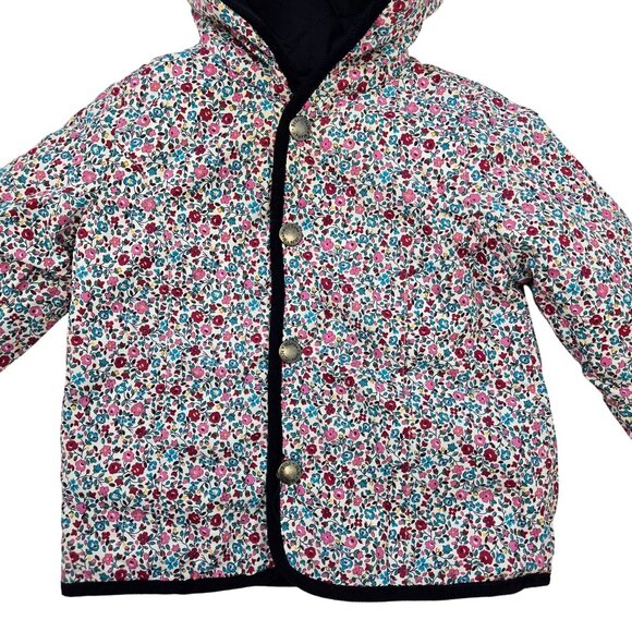 JoJo Maman Bebe Reversible Quilted Hooded Jacket Size 6-12 months - Picture 6 of 6
